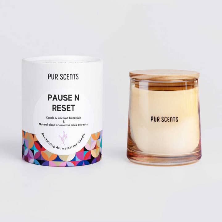 Pause N Reset Aromatherapy Scented Candle for wholesale by Purscents Ltd