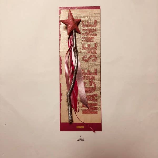 Fe N°034. Trollstav Stjärna Rosa & Guld, Magi Siena för wholesale av La fabrique de MOTS MAGIQUES