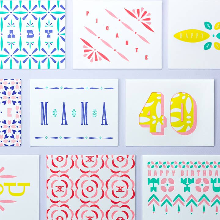 My Darlin' - Wholesale Mother's Day Card - Wood Type Mama Letterpress Typographic Mother's Day Card3