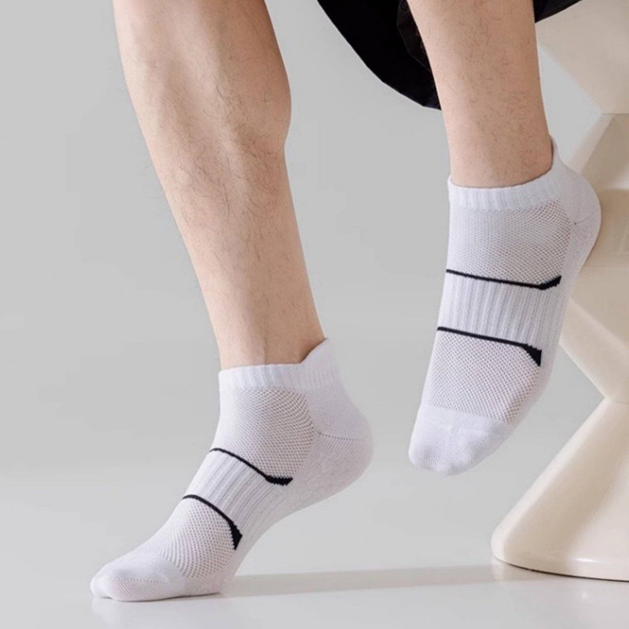 AK Brand - Wholesale Socks - Men's - Men's Cushioned Low Cut Grip Socks 5-Pack with Arch Support17