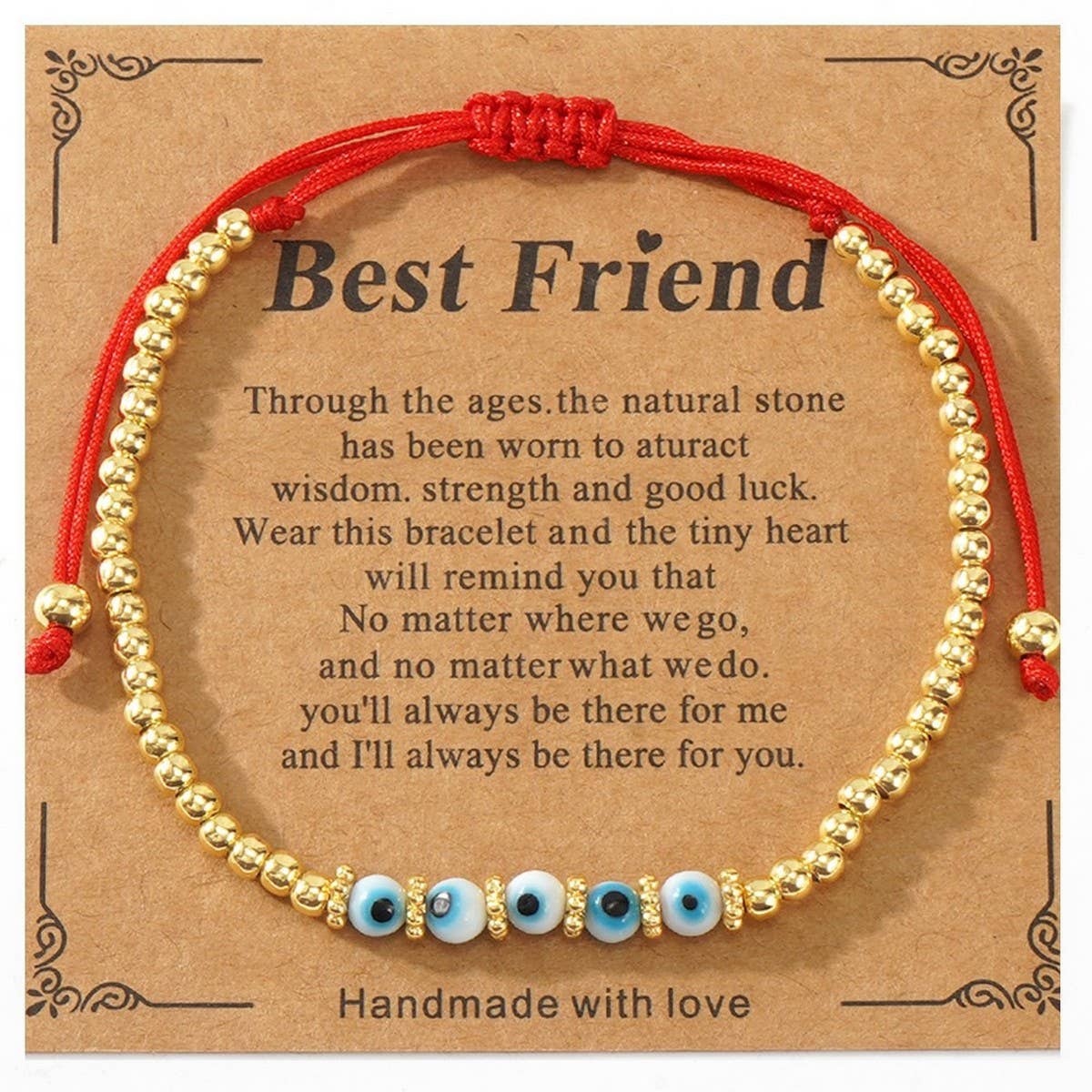 ACCITY - Wholesale Beaded Bracelet - MULTI-COLOR GLASS FLAT DEVIL EYE BRACELET_CWMM38487