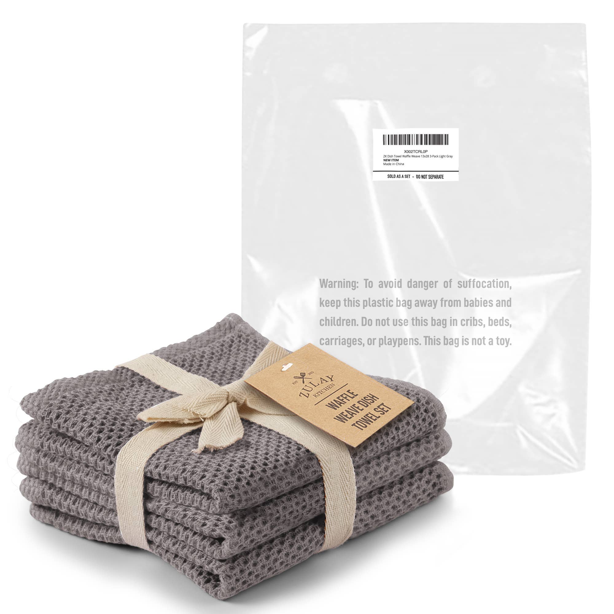 Zulay Kitchen - Vendita all'ingrosso Strofinaccio da cucina - Asciugamano da cucina Waffle Weave, 33 x 28 cm (confezione da 3)1