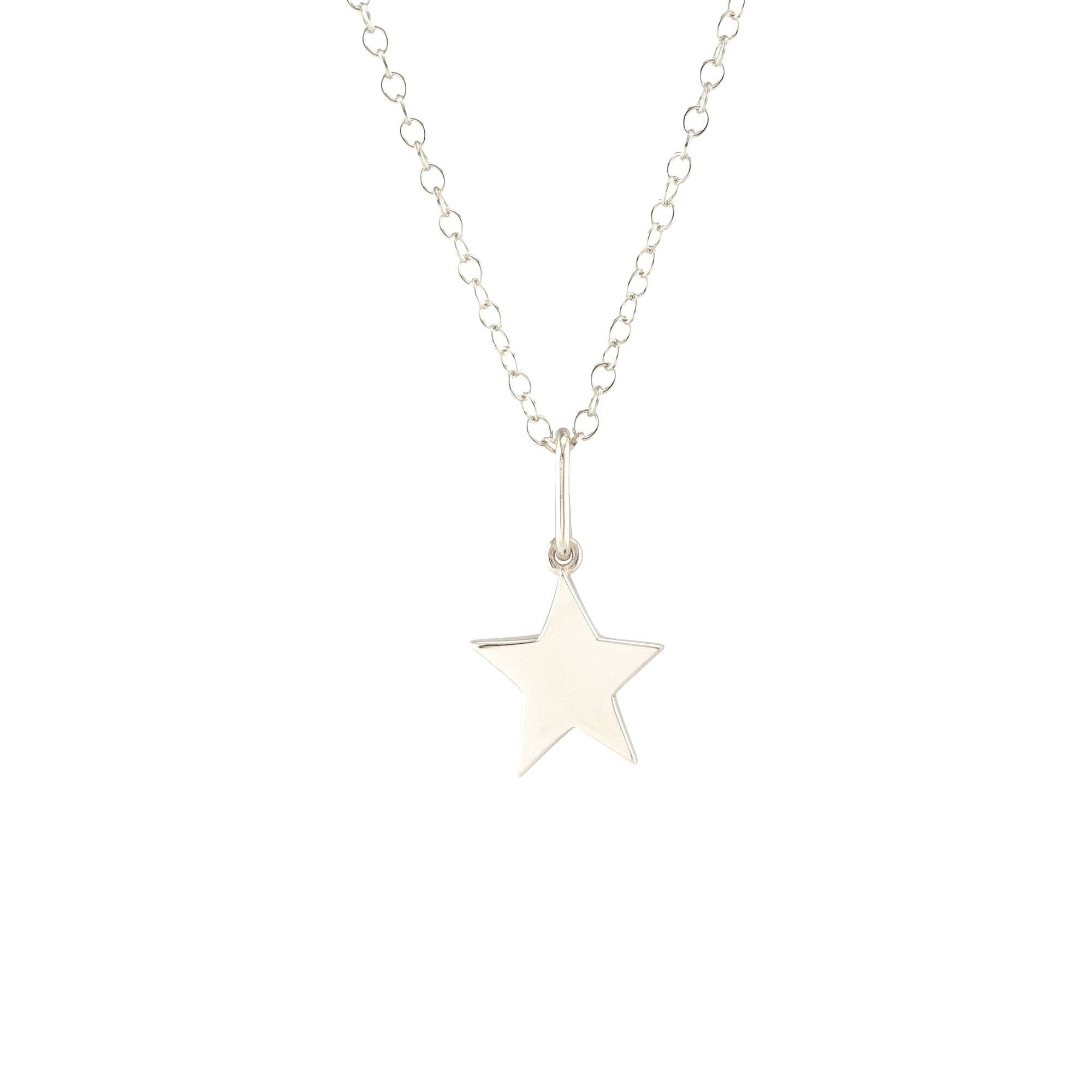 Kris Nations - Vente Colliers à pendentif - Collier Charm Étoile Charm en Argent Sterling0