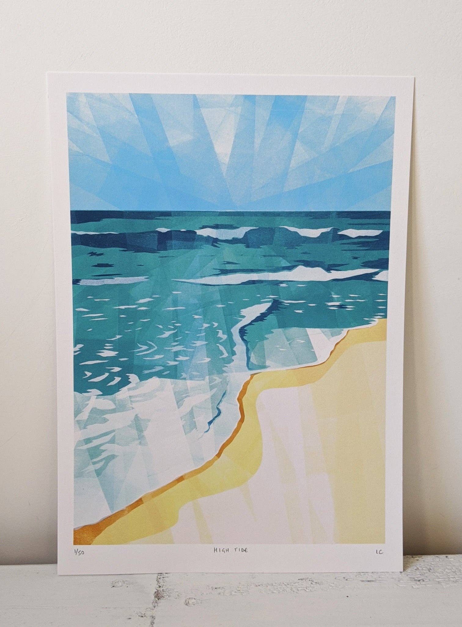 Slow Sunday - Wholesale Art Print - ‘High Tide’ Sea At High Tide Limited Edition Fine Art Print1