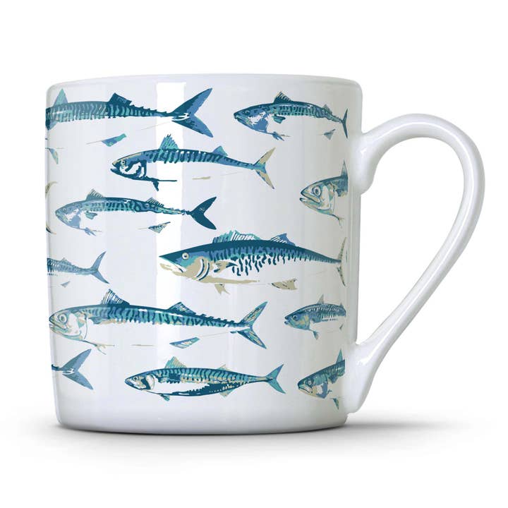 Mustard & Gray Ltd – wholesale Coffee mug – Mackerel 350ml Mug