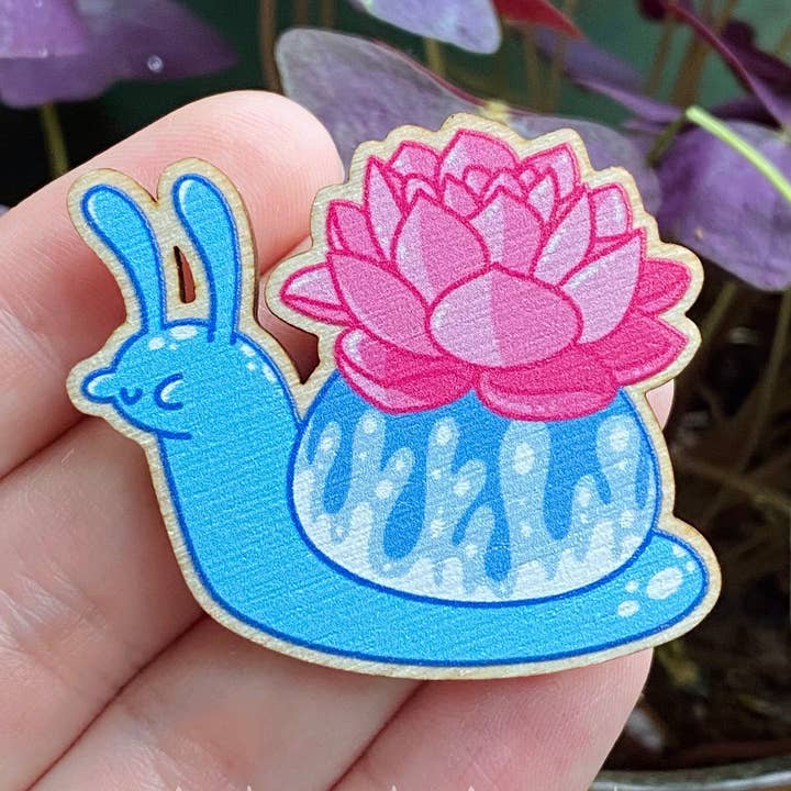 Alfiler de caracol suculento | Azul y rosa para venta al por mayor de ActivateAngel