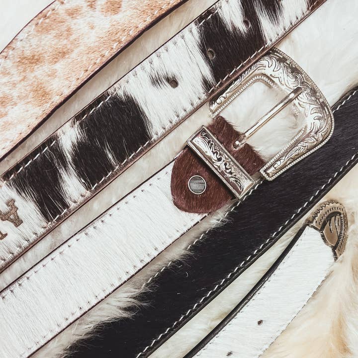 The Sterling Gypsy - Wholesale Belt - Women's - Custom Farm Brand Name/Initials/Monogram Cowhide Western Leather Belt with silver buckle and tip6