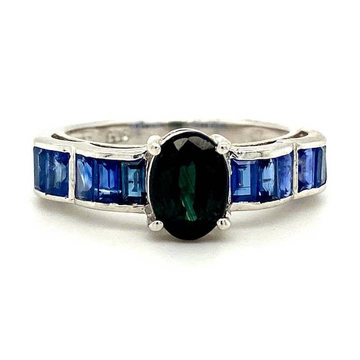 Sapphire Ring in .925 Sterling Silver - KSR 12224 for wholesale by Kotawala Jewels