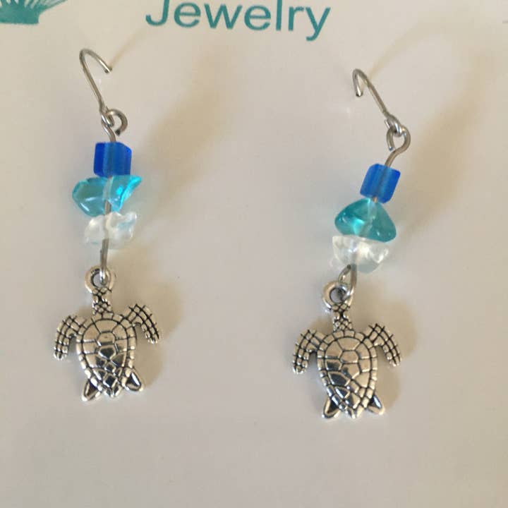 Hawaiian Turtle “Honu” Earrings for wholesale by Camille Dugan