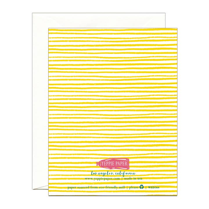 Yeppie Paper - Wholesale Wedding Card - Ice Cream Cone Cheers Mint Chip Strawberry Wedding Congratulations Card
