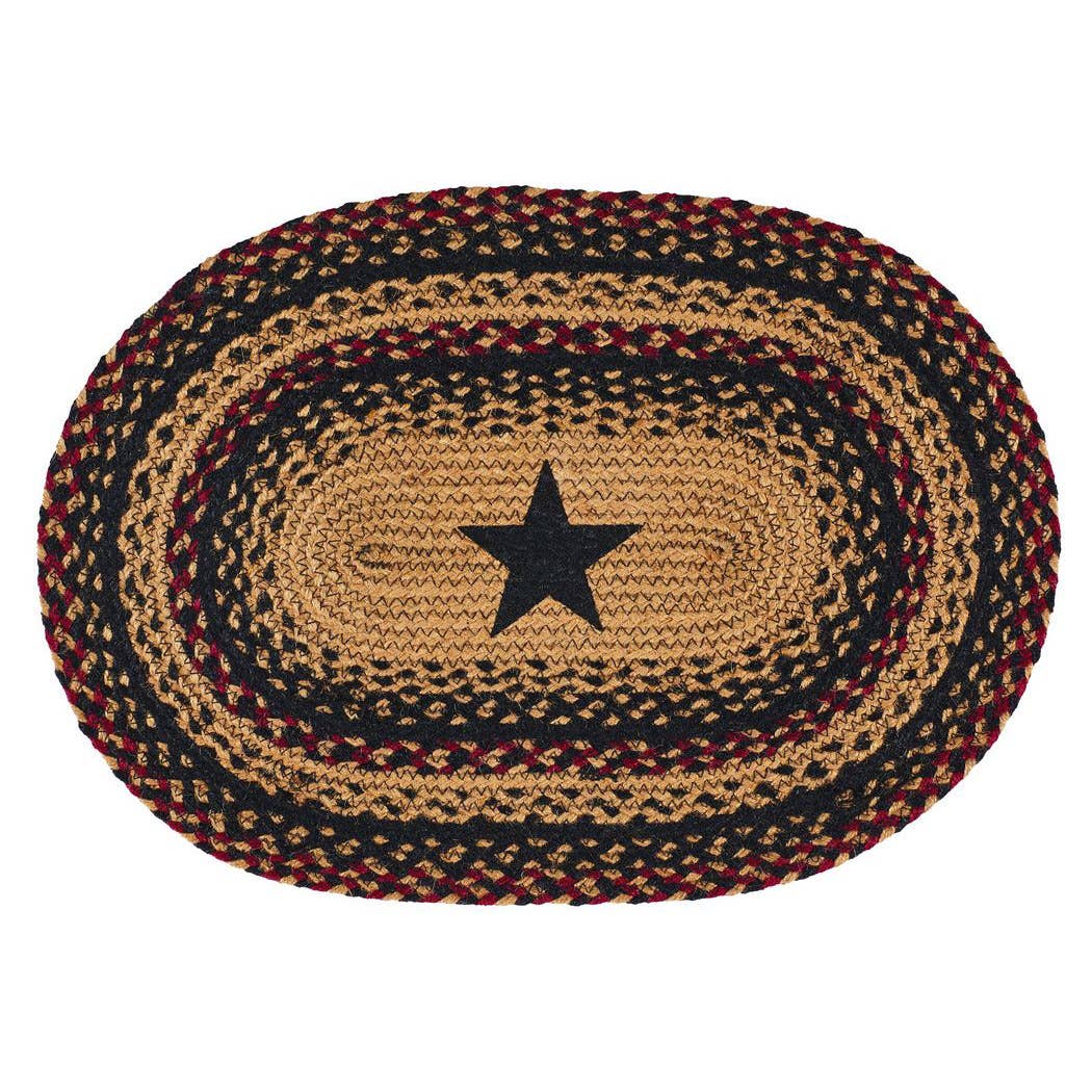 IHF HOME DECOR/IHF RUGS – wholesale Area rug – Blackberry Star Braided Jute Rug &Tabletop Collection BR-26310