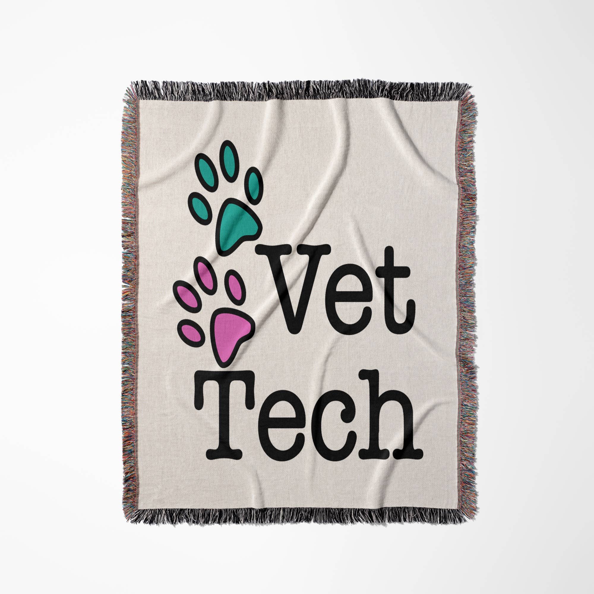 3dRose - Wholesale Throw Blanket - 3dRose, Vet Tech, Turquoise and Pink, Blanket0