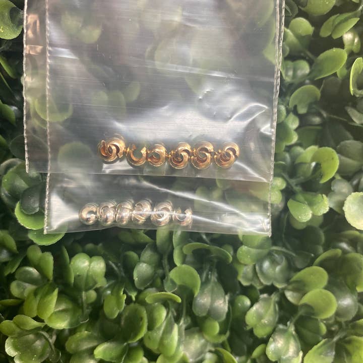 The Bead Bazaar - Wholesale Craft Supplies - Non Tarnish Gold Filled Crimp Covers, Sterling Silver Crimp1