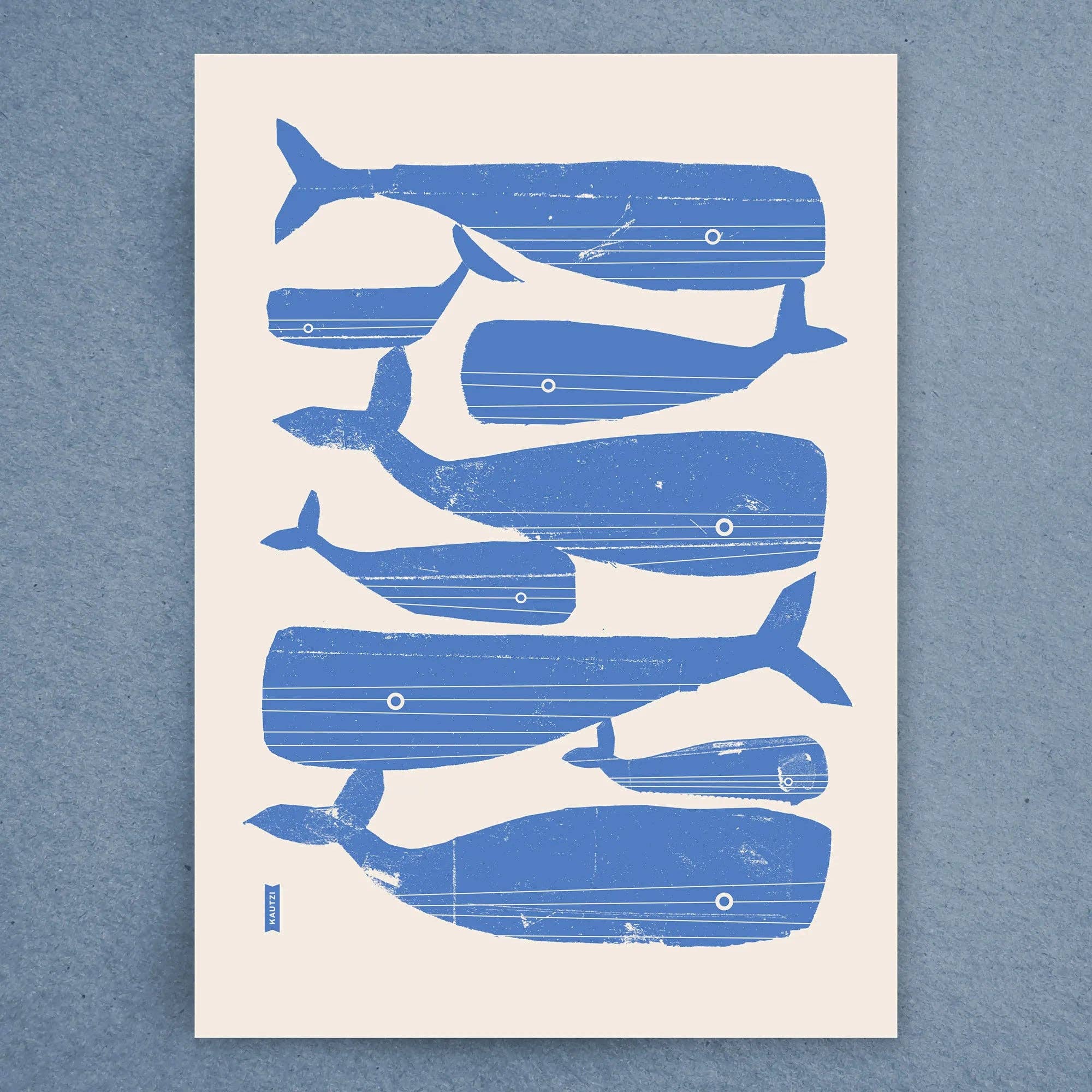 Kautzi Illustrations - Wholesale Tea Towel - Tea Towel Singing Whales – Wholesale2