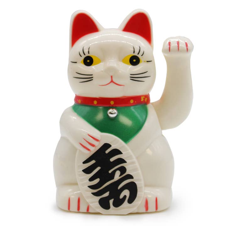AW Artisan - Wholesale Decorative Figurine - White Money Cat - 15cm