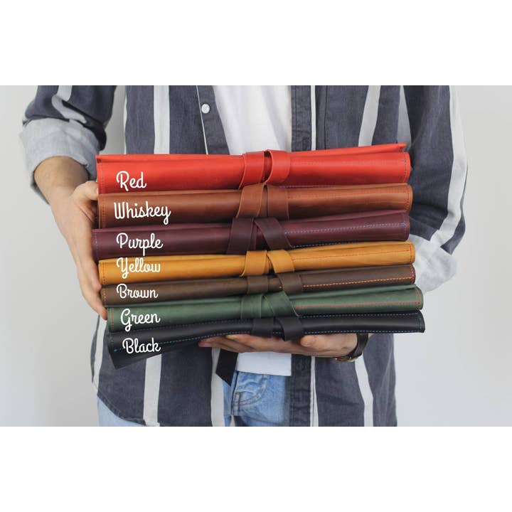 Pol Leather Studio - Wholesale Pencil Case/Pouch - Pencil Roll, Leather Pencil Case, Leather Roll Case8