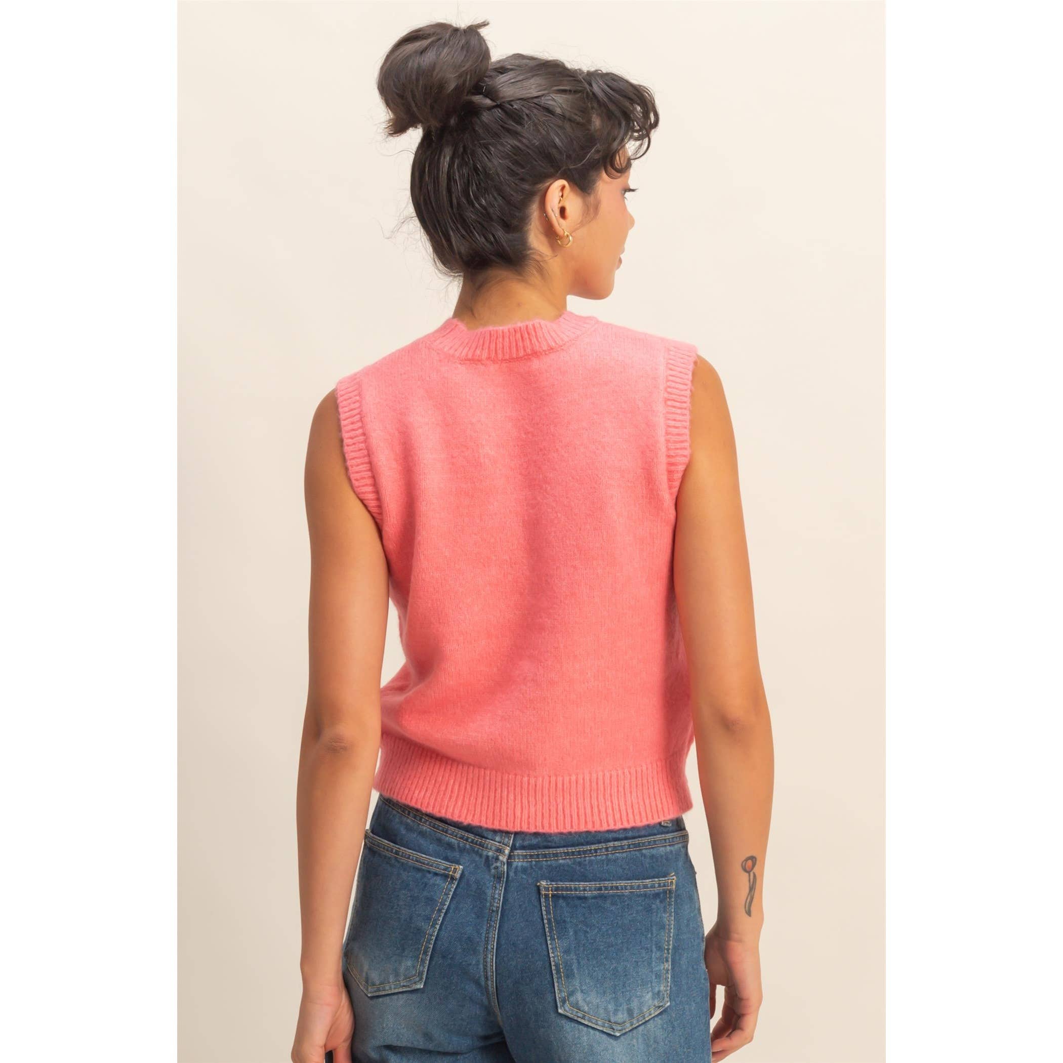 HYFVE – wholesale Tröjväst – Dam – Ärmlös rundhalsad stickad topp7