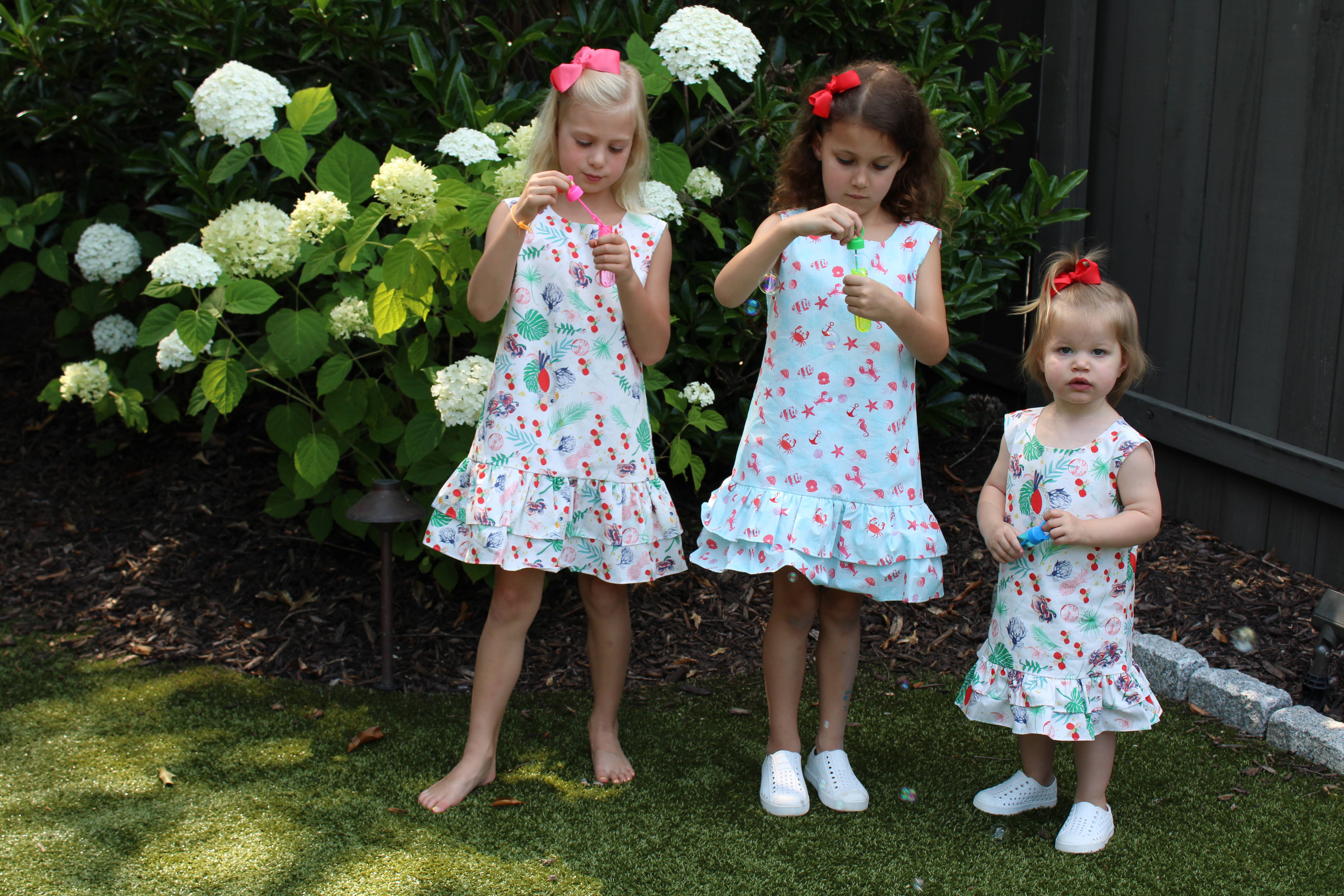 Minna - Wholesale Dress - Kids - Drop waist Dress - Summertime at the Cape Sea Creatures19