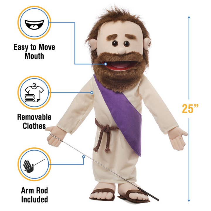 Silly Puppets - Wholesale Puppet - Kids & Baby - Silly Puppets Biblical Jesus with Rope Belt (25")