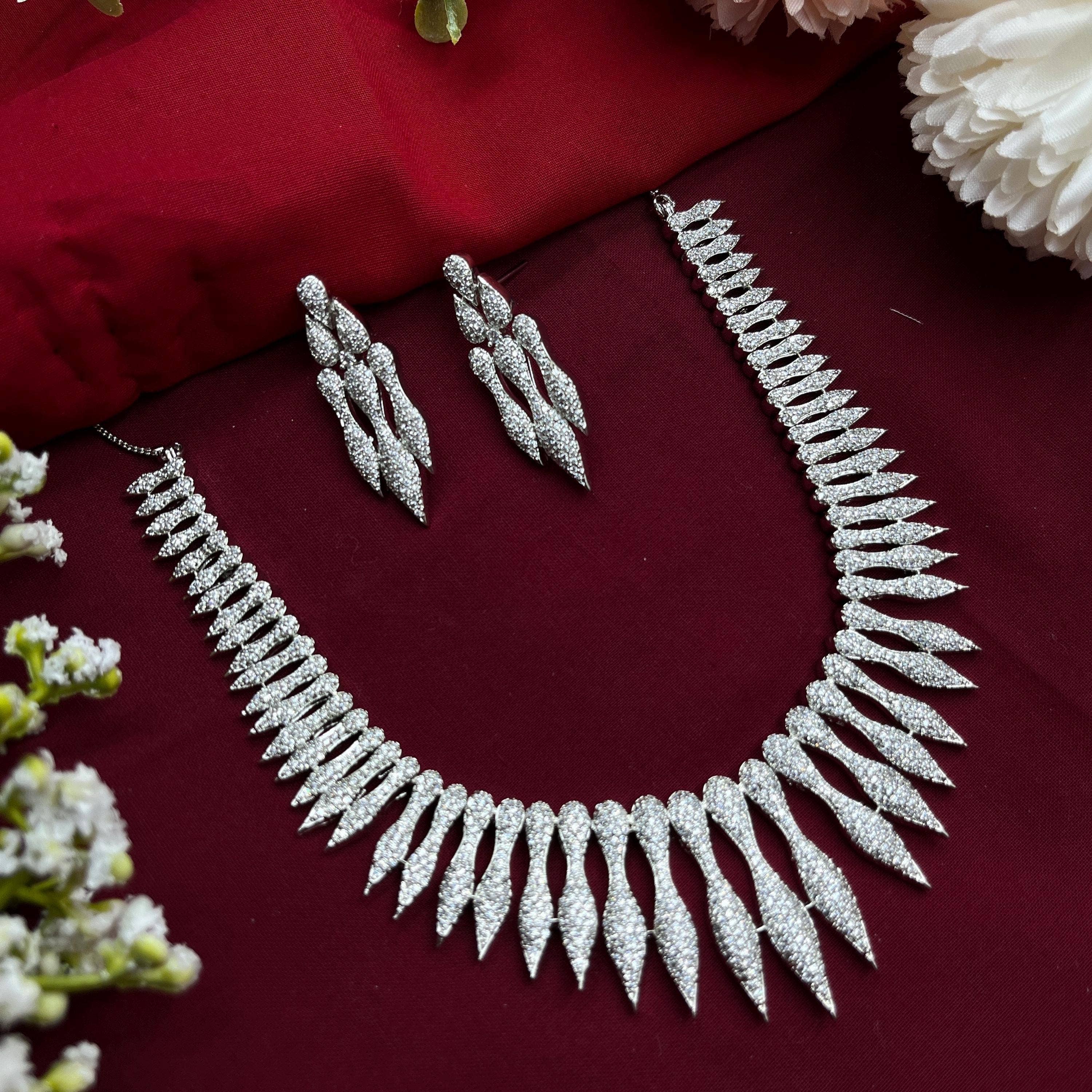 Vastrabhushan - Wholesale Jewelry Set - Marquise Cut Diamond Choker Statement Piece0