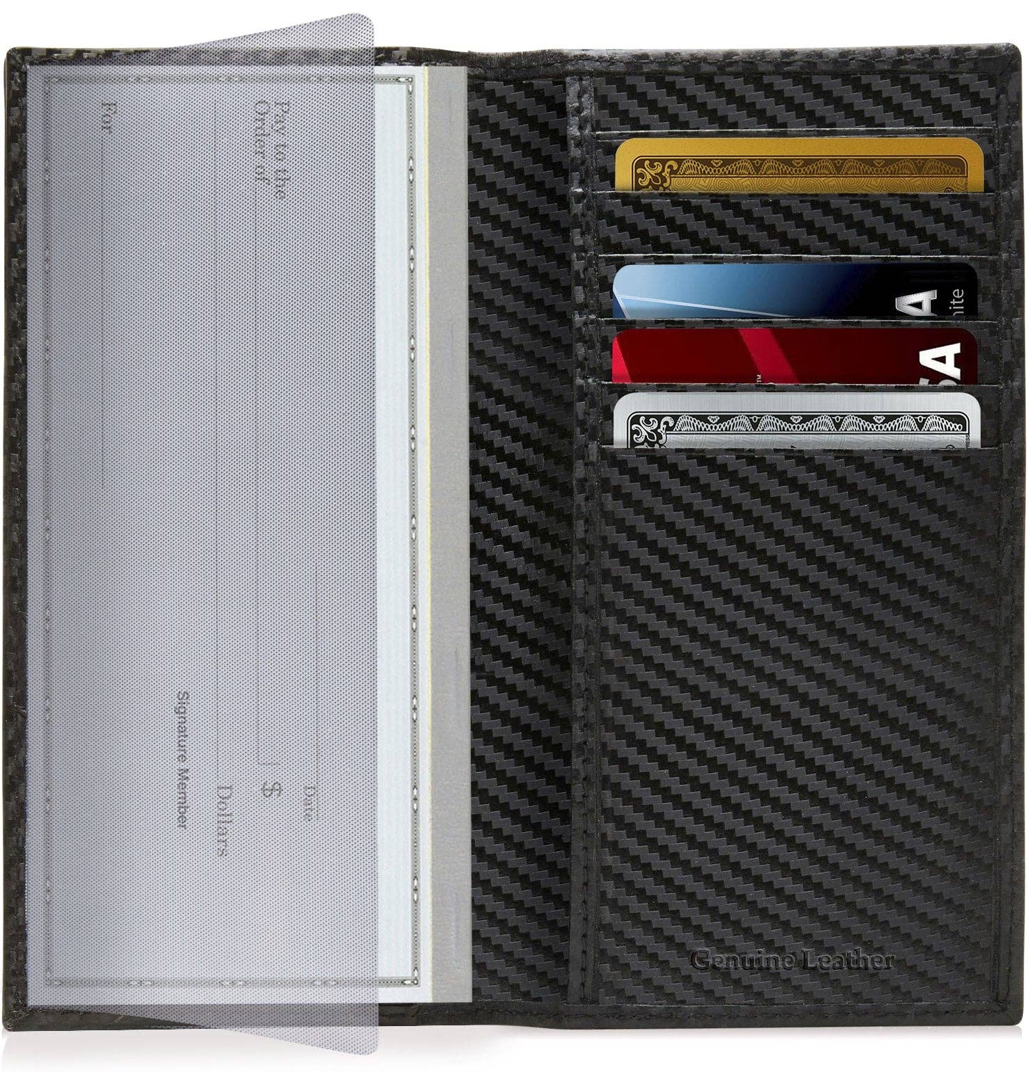 Access Denied Accessories - Wholesale Wallet - Unisex - Genuine Leather Checkbook Cover For Women &Men RFID Blocking1