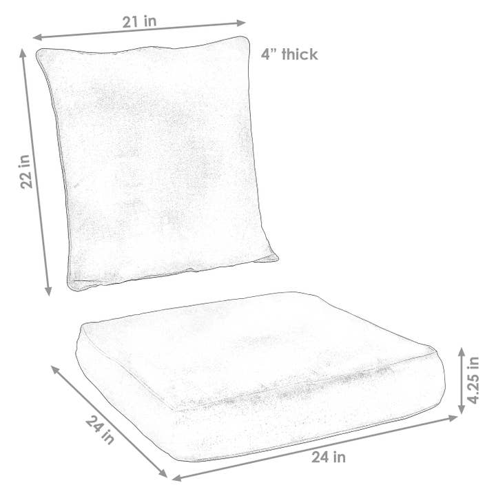 Sunnydaze Decor - Wholesale Cushion Set - Outdoor Polyester Back and Seat Cushions - Blue3