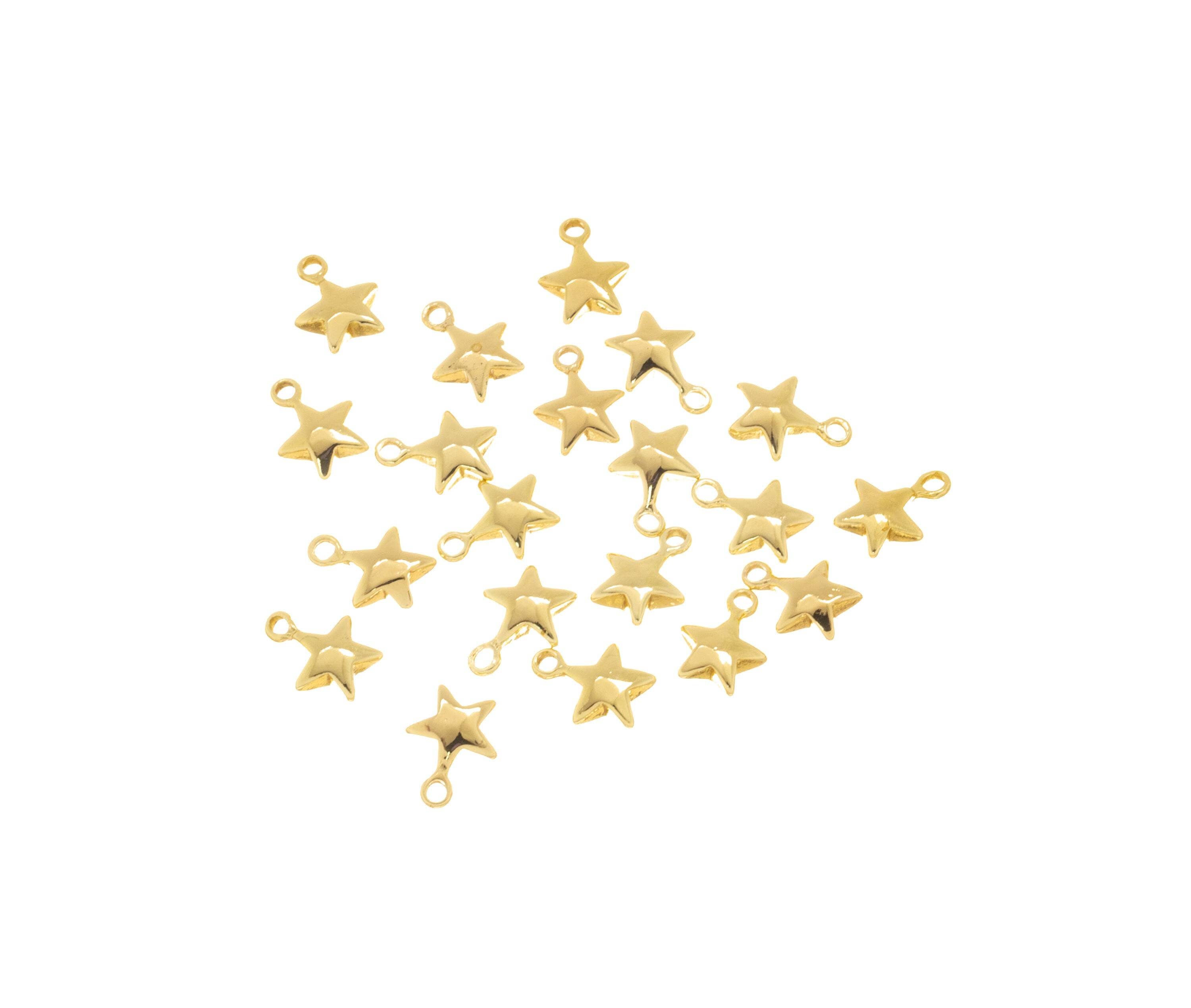 Jewel Pledge - Wholesale Individual Charm/Pendant - 5pcs Mini Star Charm for Bracelet, Necklace, Earrings CPG8201