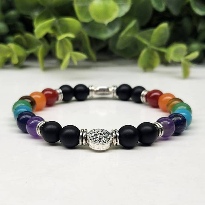 Chakra-Tree of Life Stretchable Bracelet 8mm -7.5" Long and other Purchase Wholesale meditatiekussen. Free Returns & Net 60 Terms on Faire trending on Faire.