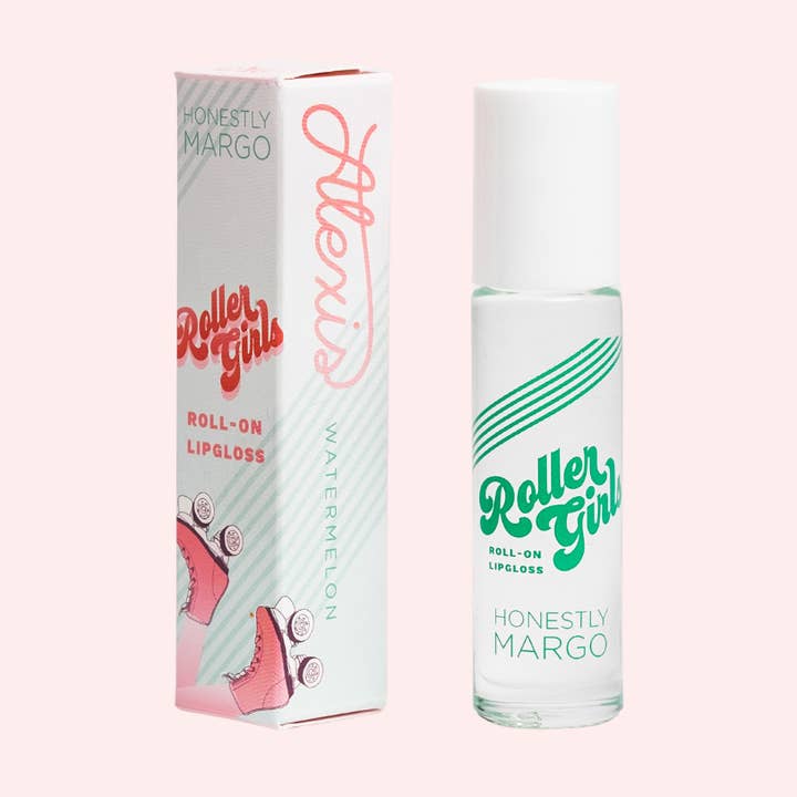 Watermelon ALEXIS Roller Girls Roll-On Lipgloss for wholesale by Honestly Margo