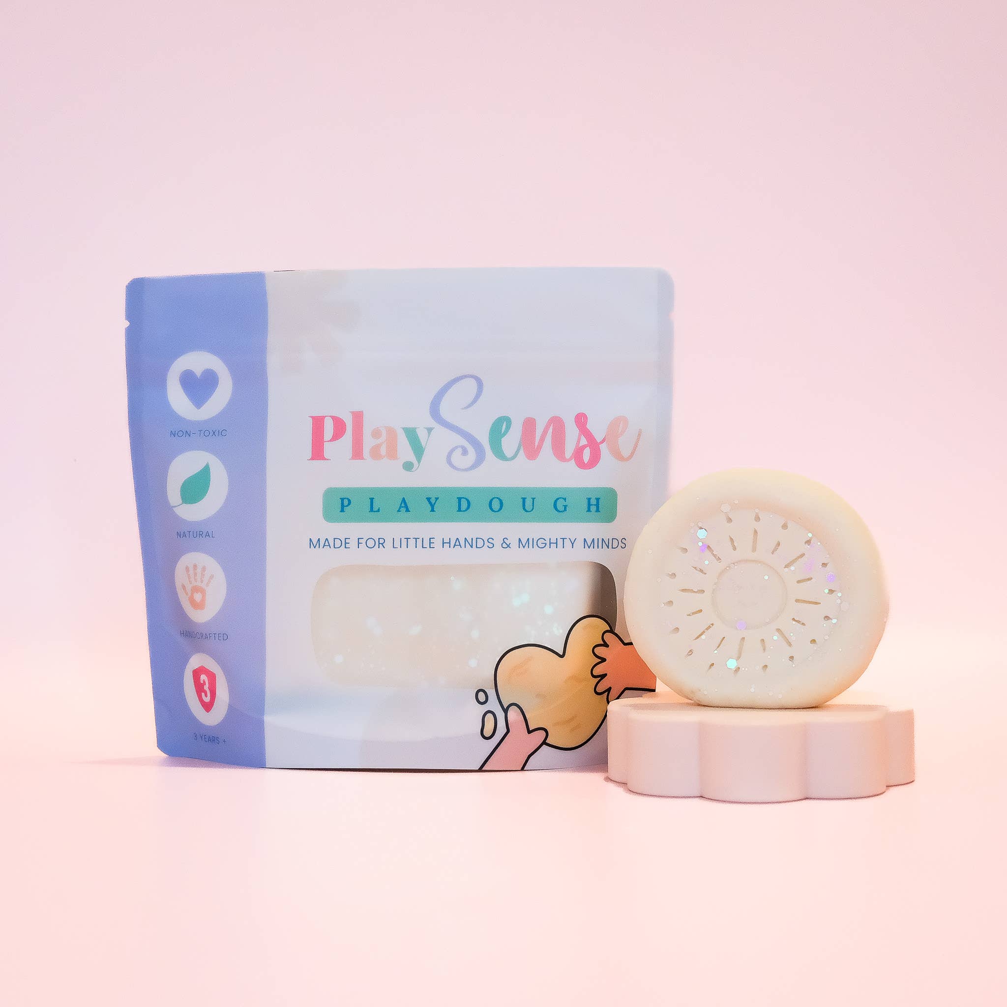 Play Sense - Wholesale Putty/slime – Child - Play Sense Dough | Glitter White | Coconut Scented