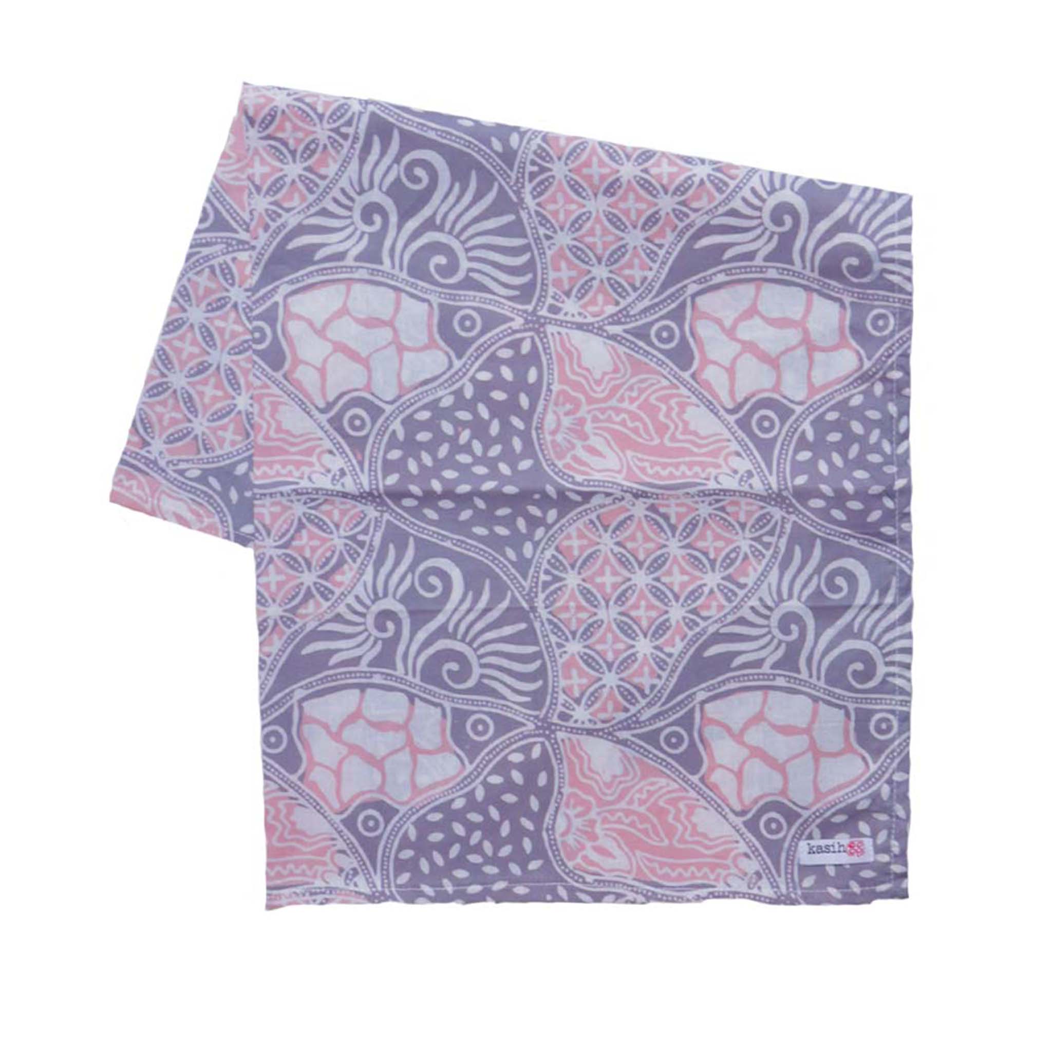 Kasih Co-op - Vendita all'ingrosso Bandana - Donna - Bandana Batik tinta a mano rosa viola 100% cotone stampato a mano2