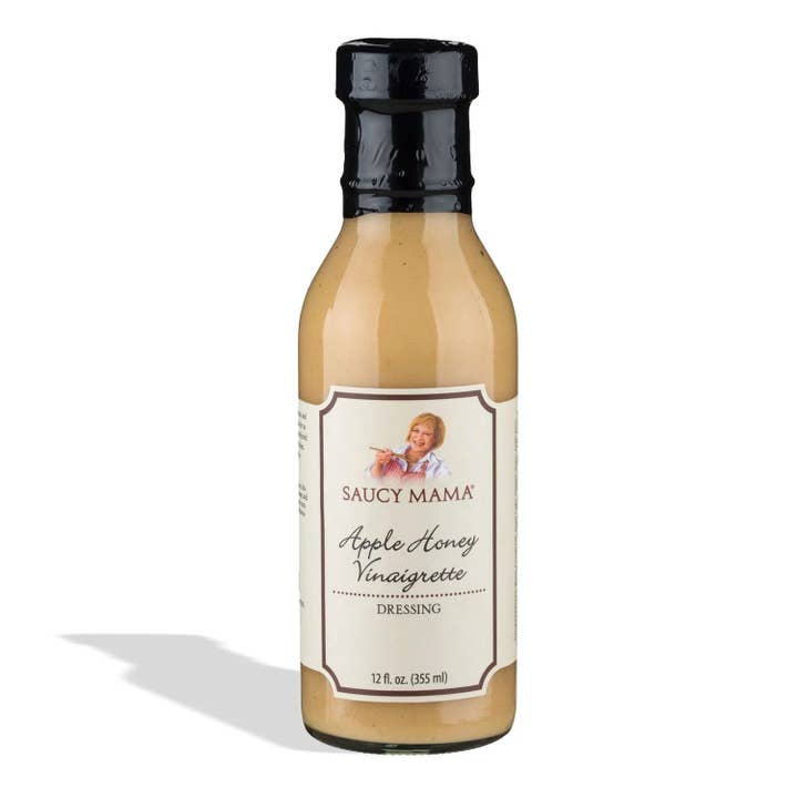 NEW 2025 Saucy Mama Apple Honey Vinaigrette 12fl oz glass ja for wholesale by Suzie's Organics and More