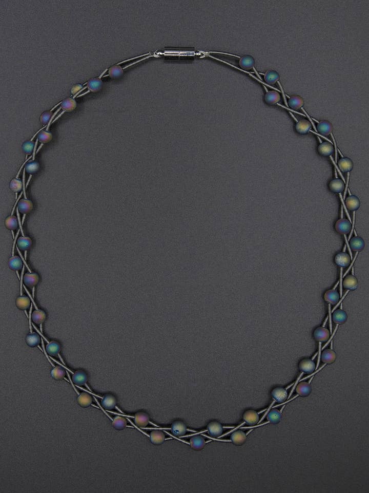 Artistic Druzy Stone Link & Chain Necklace for wholesale by Sea Lily