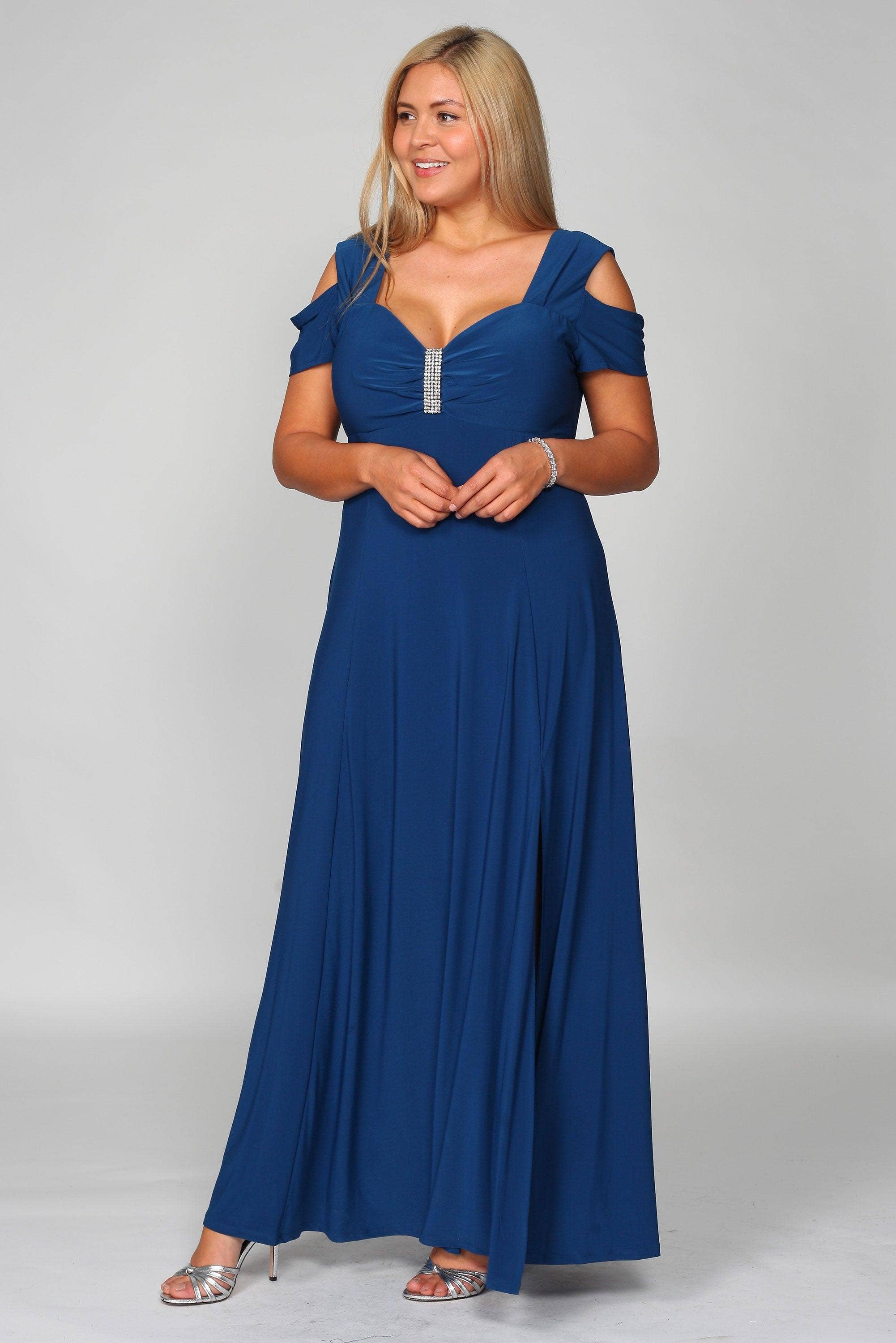 Kos Couture - Wholesale Gown - Women's - R&M Richards 1367W Long Plus Size Formal Evening Dress5