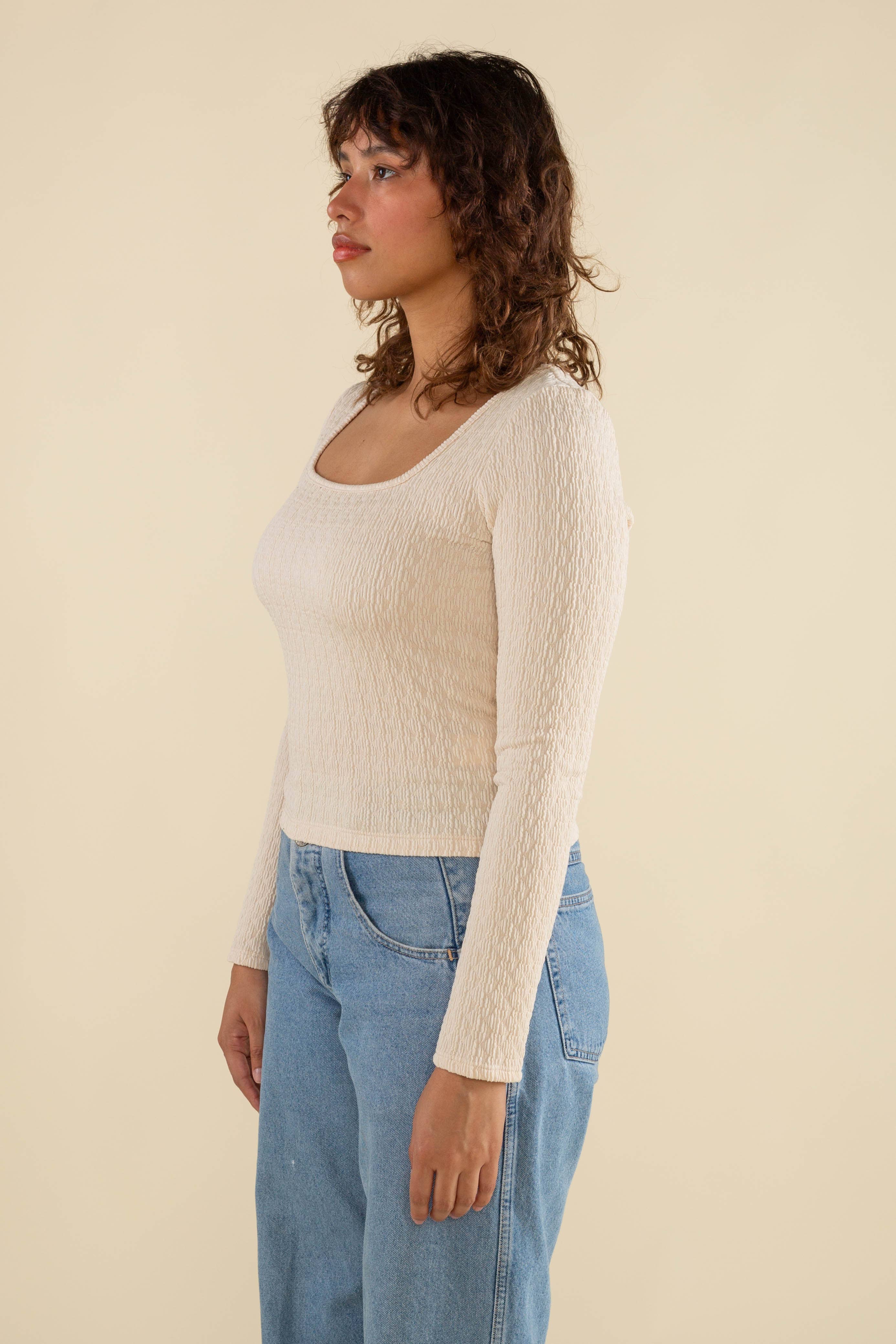 NLT - Wholesale Knit Top - Women's - Murphy Square Neck Textured Long Sleeve Top7