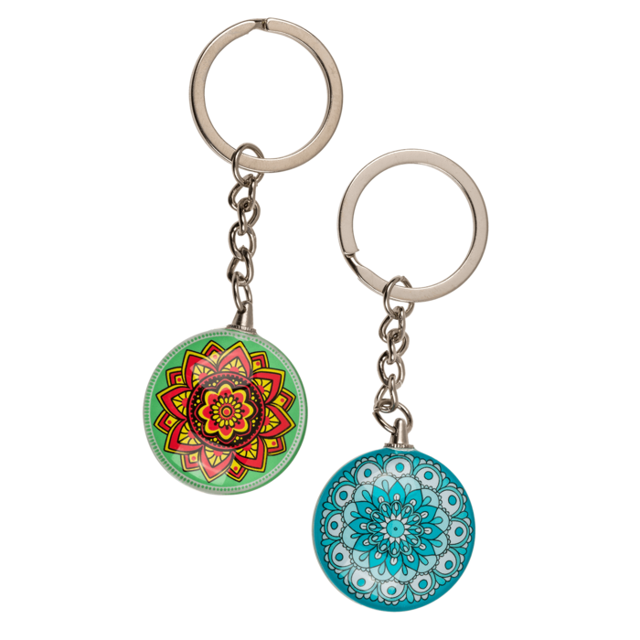 Out of the blue KG - Wholesale Keychain - Unisex - Double sided metal keyring, Mandala,2