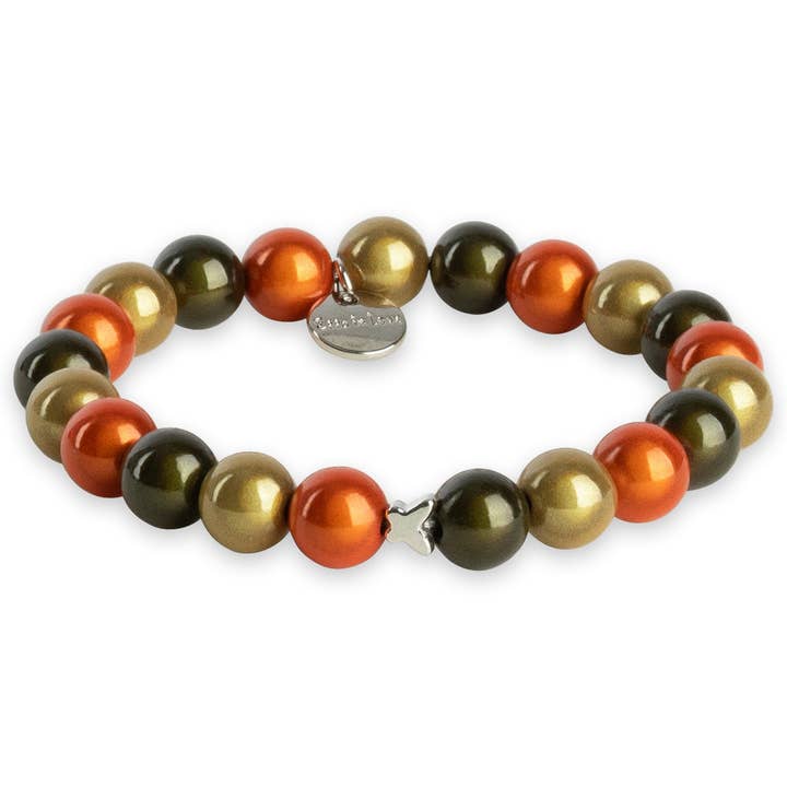 Pulsera de perlas Orange Nature para venta al por mayor de Ella in Love