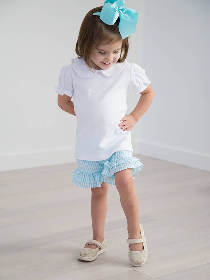 Love That Cotton - Vendita all'ingrosso Maglietta - Bambini - Camicia a maniche corte con colletto alla Peter Pan da bambina -1