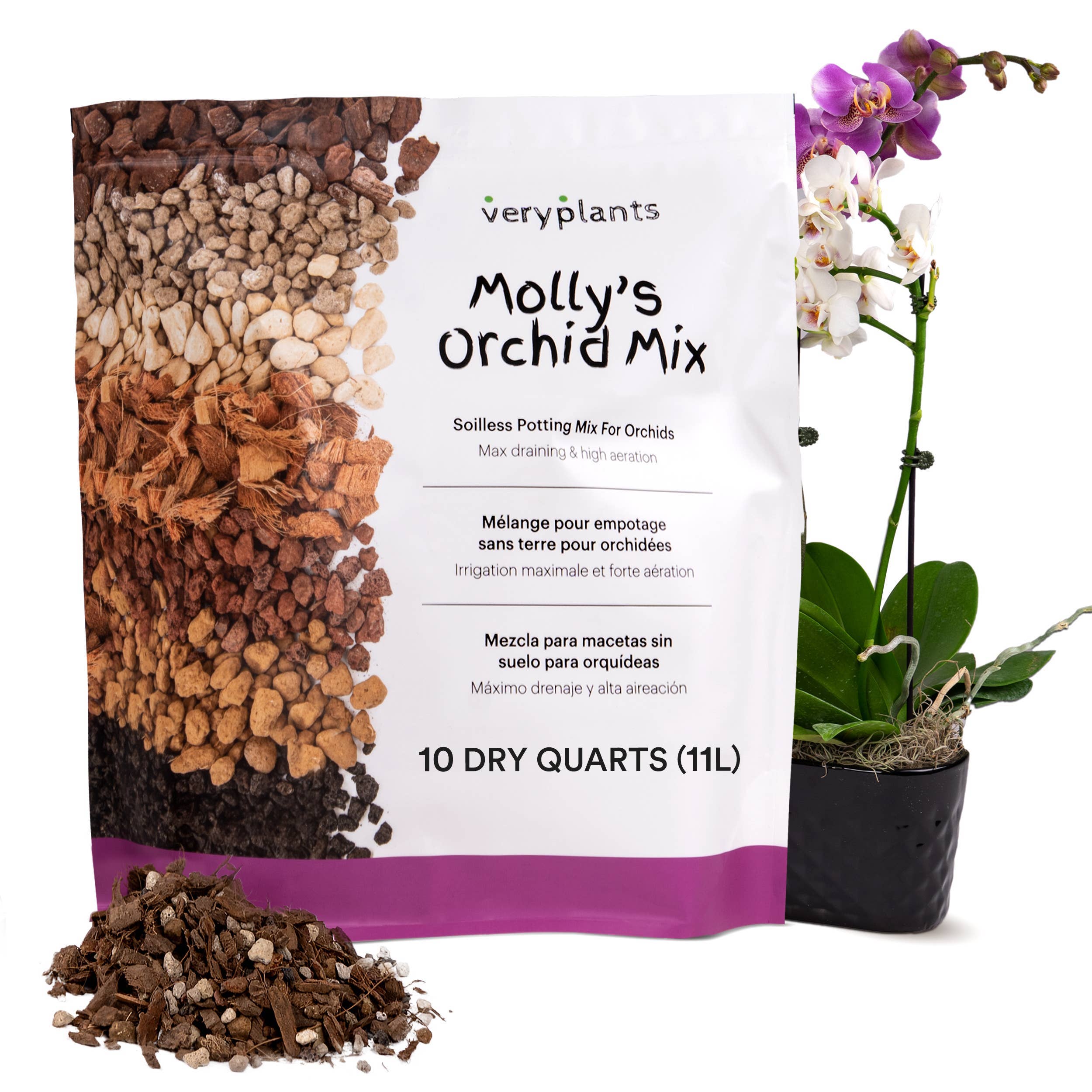 Veryplants Inc - Wholesale Planting/Potting Soil - Molly's Orchid Mix - Premium Soilless Potting Mix- 10 Quarts0
