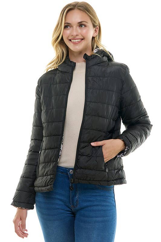 BLUE AGE – Großhandel Pufferjacke – Damen – Wende-Damen-Steppjacke mit Kapuze5