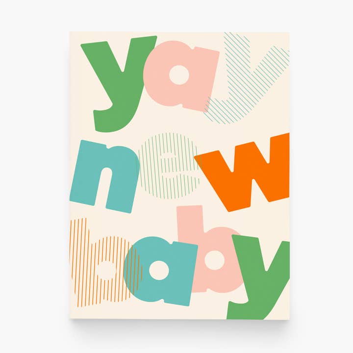 Yay Nytt Baby Gratulationskort för wholesale av paper&stuff