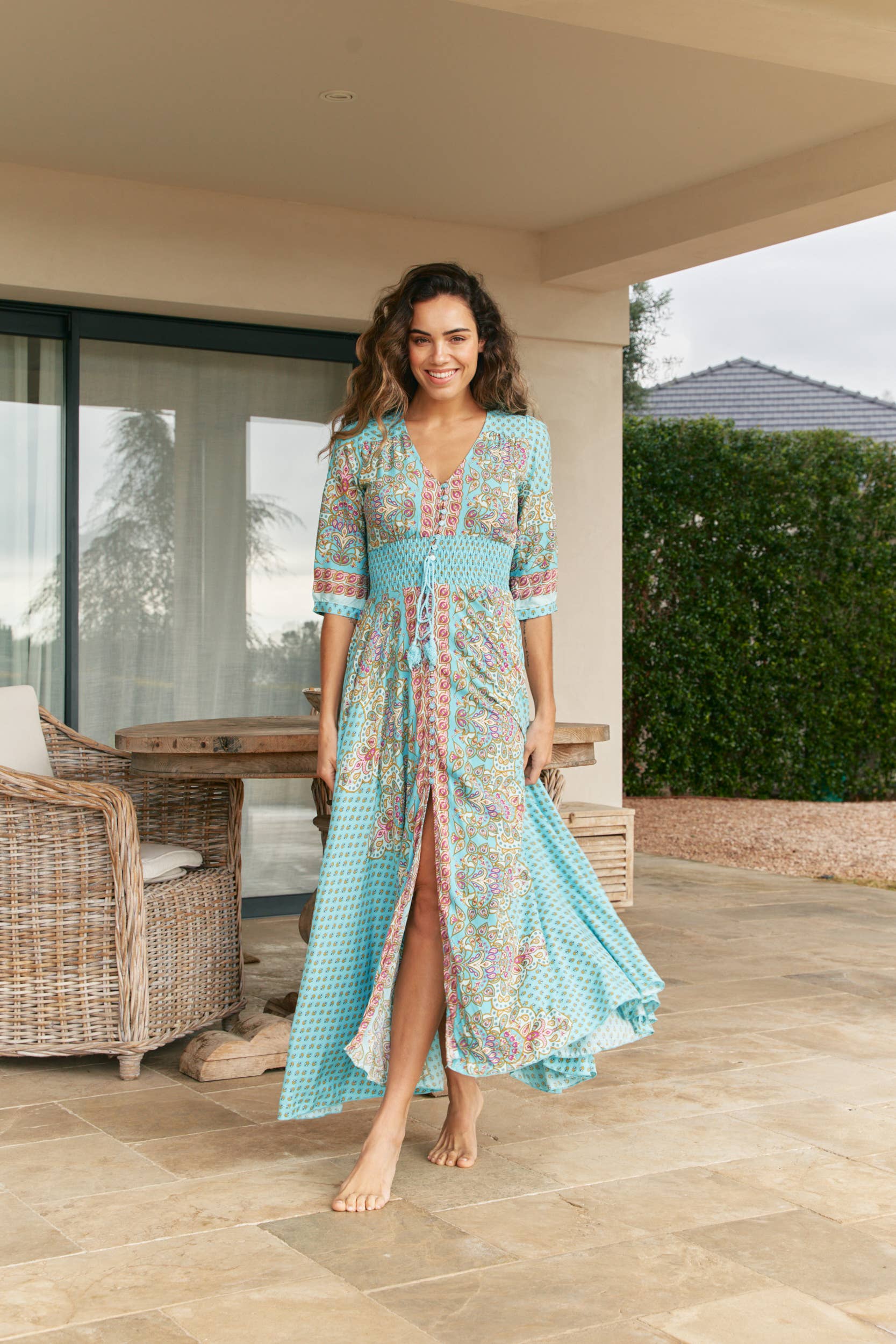 Jaase - Wholesale Dress - Women's - ATLANTIS PRINT INDIANA MAXI