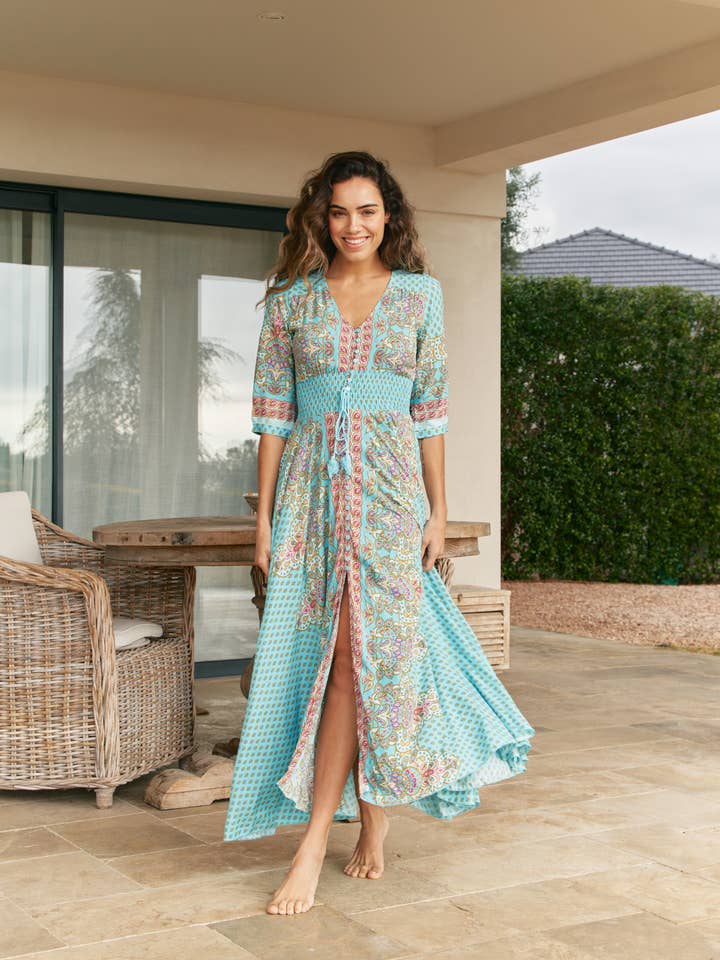 Jaase - Wholesale Dress - Women's - ATLANTIS PRINT INDIANA MAXI0