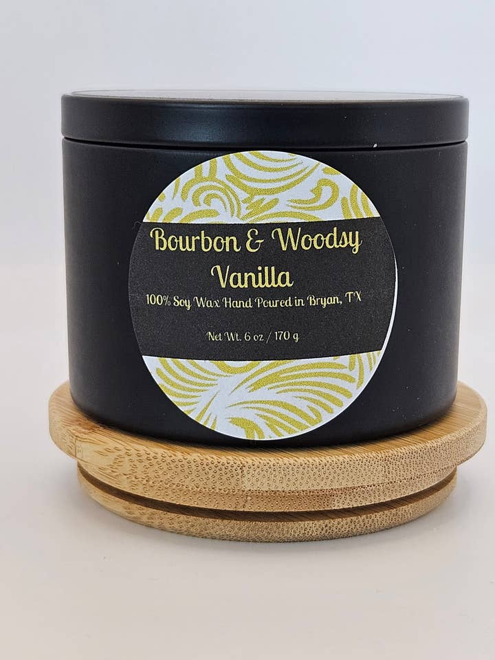 Bourbon e Vaniglia Legnosa per la vendita all'ingrosso da parte di Carelock Luxury Candles