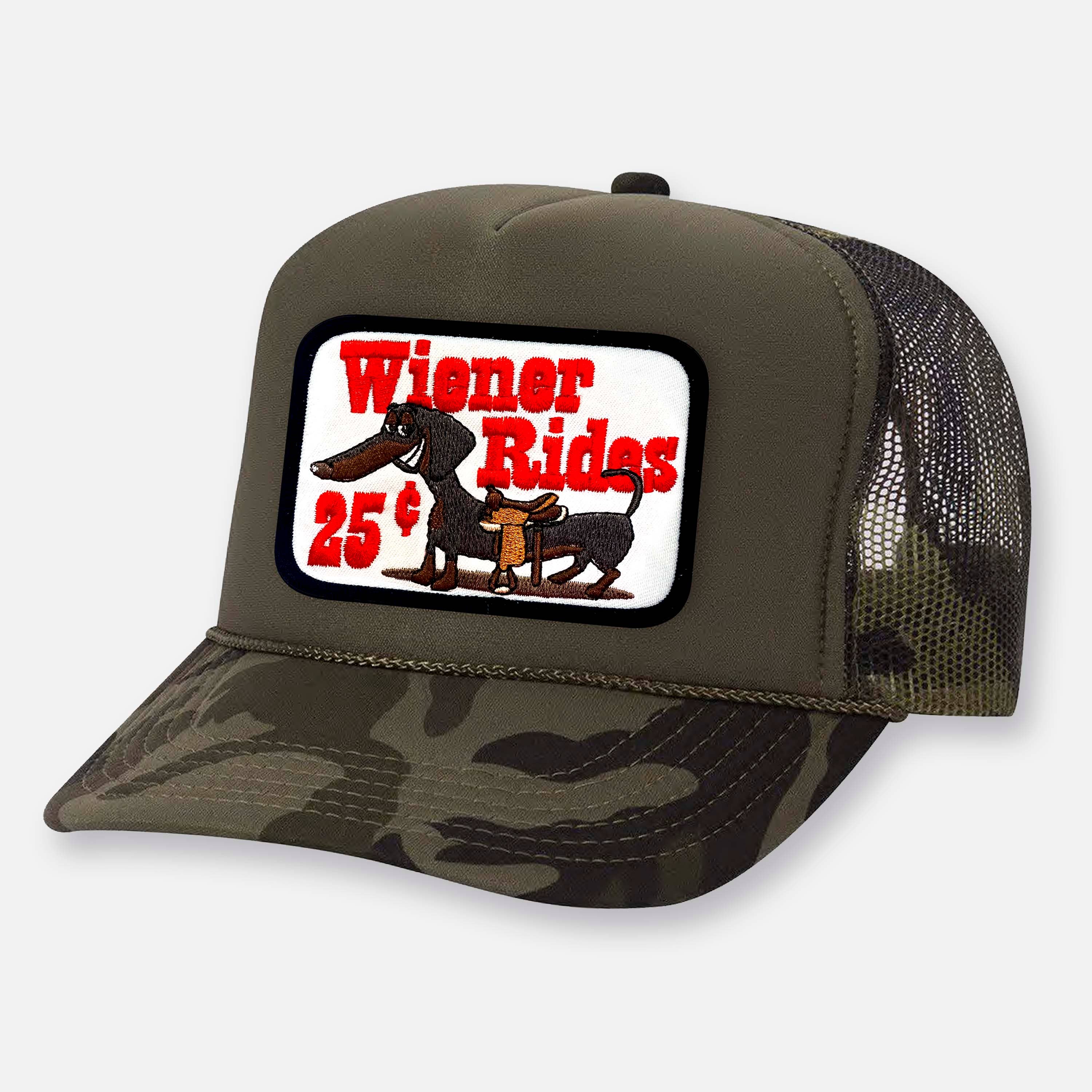 Webig Moto Company - Wholesale Trucker Hat - Unisex - WIENER RIDES CURVED BILL PATCH HAT5