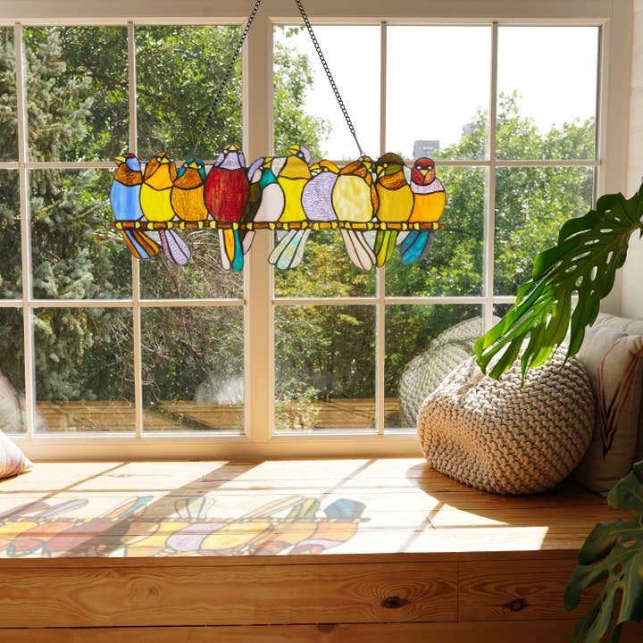 Aleyna Multicolor Feather Window Panel Aleyna Multicolor Feather Window Panel