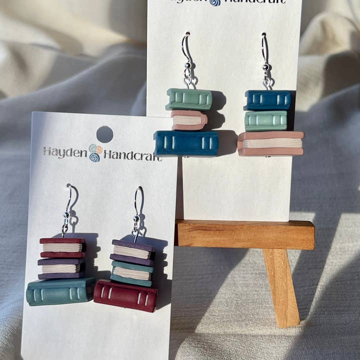 Hayden Handcraft - Wholesale Dangle Earrings - Book Stack Earrings4