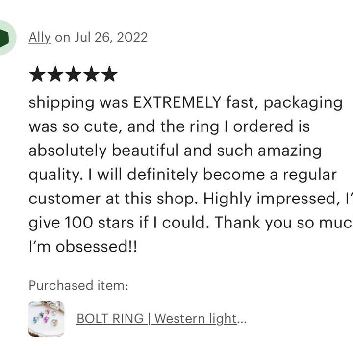 Boho Ranch Shop - Wholesale Cocktail/Statement Ring - Western Lightning Bolt Thunder - Ring2