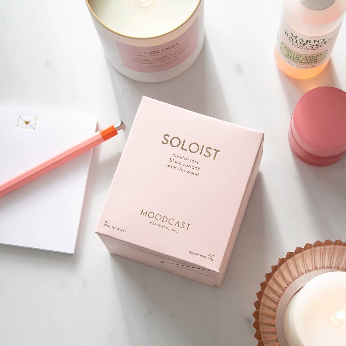 Moodcast Fragrance Co. - Wholesale Jar/Filled Candle - Coconut Wax Candle - Persona - Soloist - 8 oz Glass Jar6