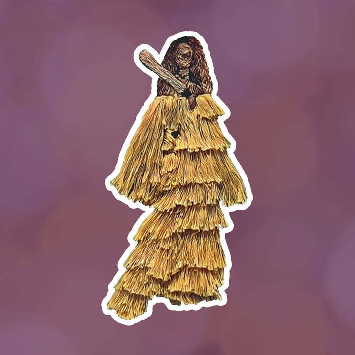 Autocollant mat coloré inspiré de la mode Beyonce Lemonade de 3 pouces pour la vente par Bantu Knot Embroidery